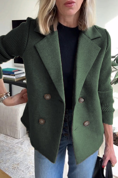 Sasha Casual Blazerjas – Zachte Ribgebreide Dames Blazer