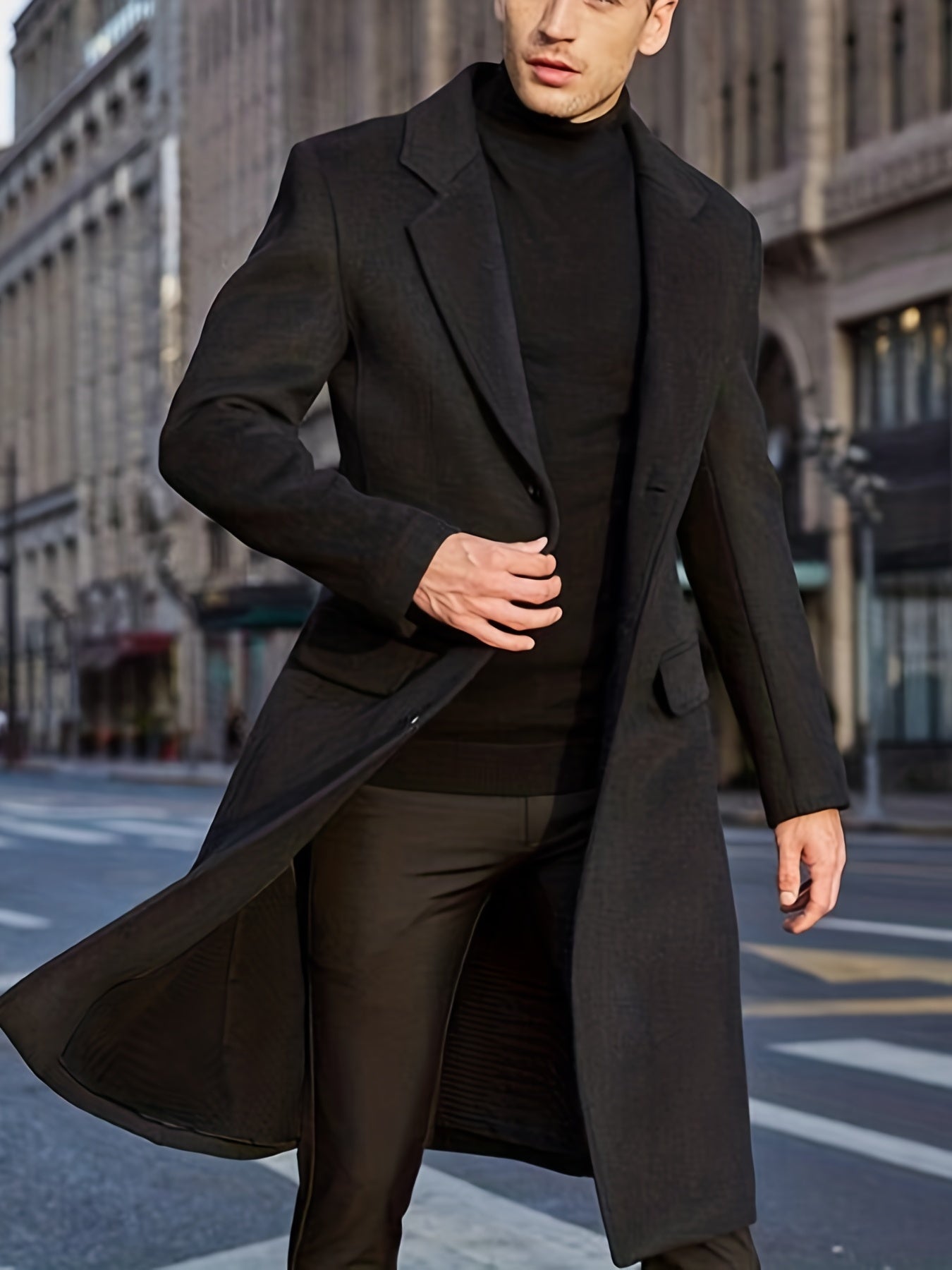 Heren Trenchcoat – Zakelijke Stijl & Elegantie voor Herfst/Winter