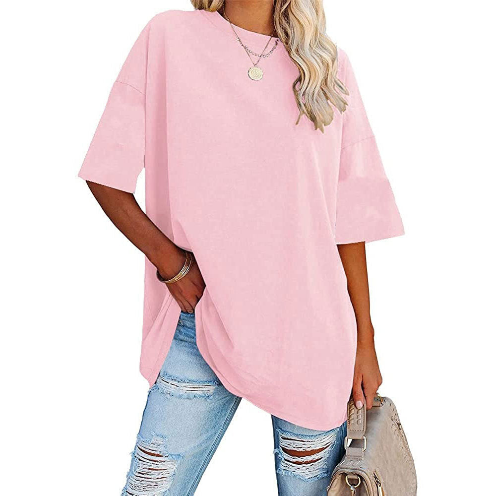 Dames Top Korte Mouwen Losse Fit Casual Modaal