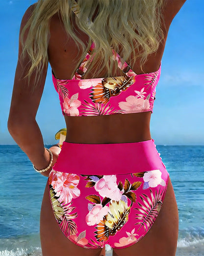 Dames Bikini Set Met Split En Elastische Pasvorm