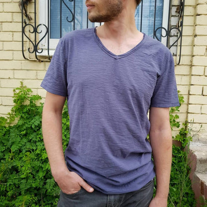 Linnen Heren Shirt V-Hals Luchtig Zomerse Stijl