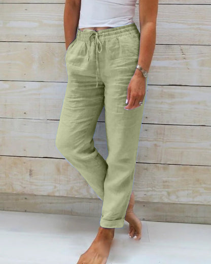 Elina | Pantaloni in cotone con elastico