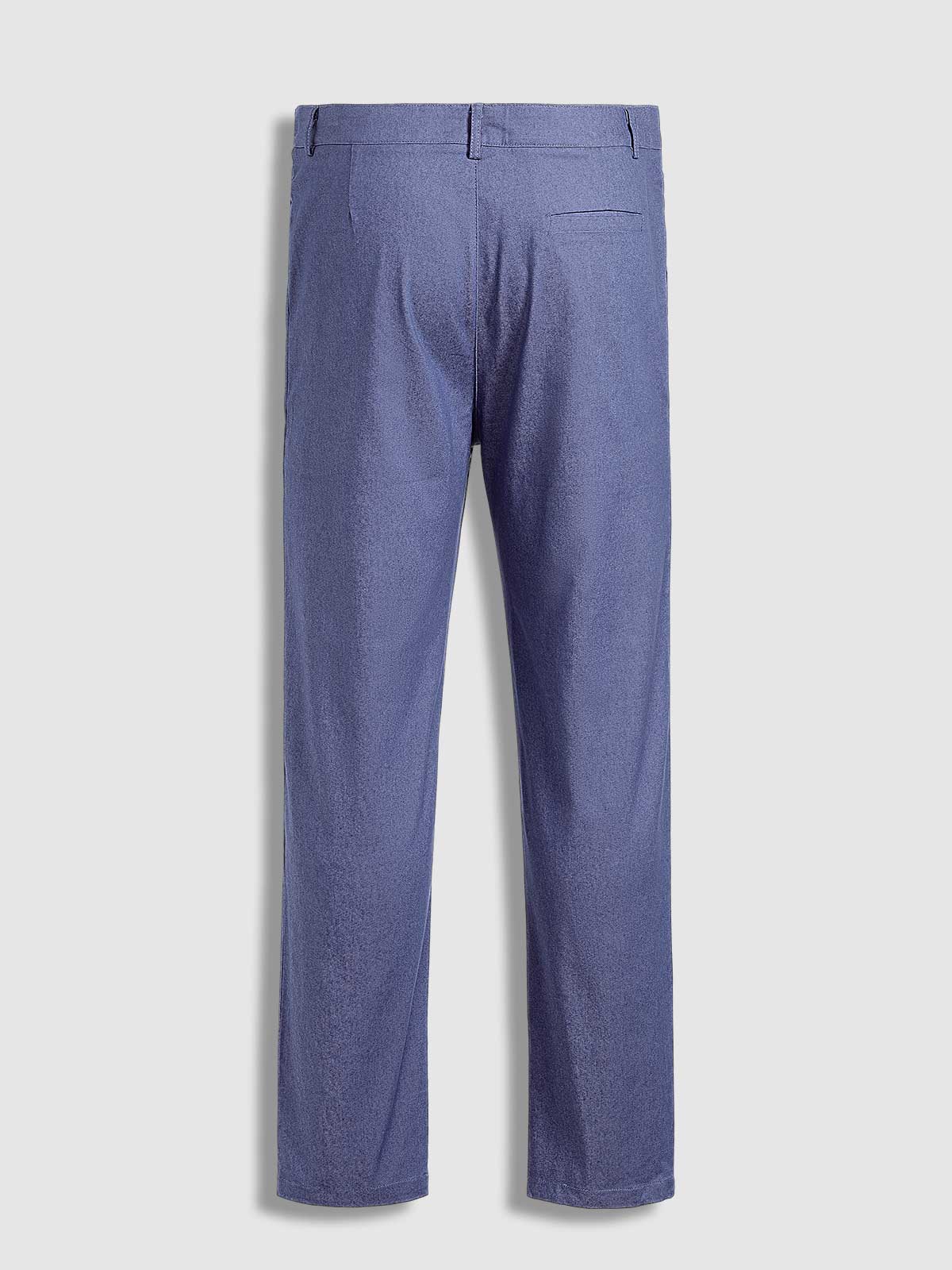 Chino Broek Mannen Slim Fit Donkerblauw Modieus