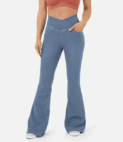 Dames Jeans Bootcut Rode Stijlvolle Broek