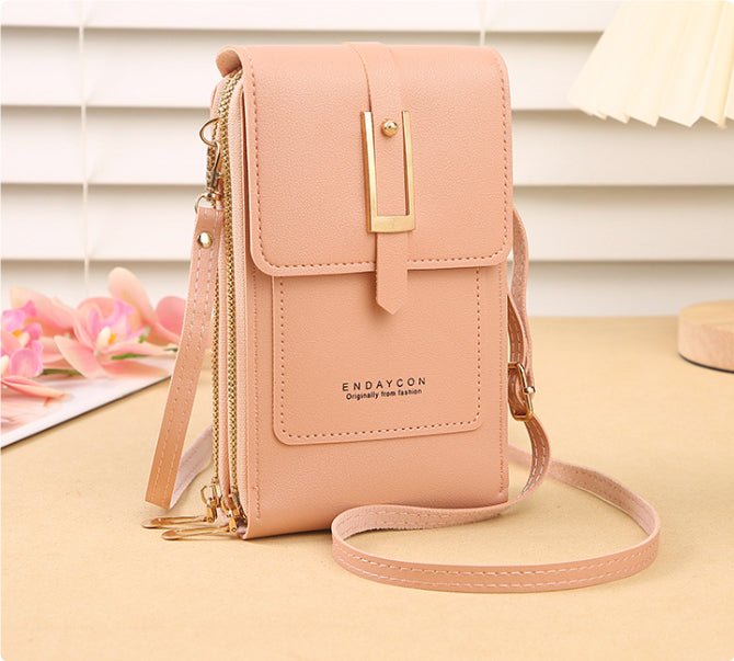 Dames Crossbody Telefoontas met Touchscreen Venster en Lacy Ontwerp