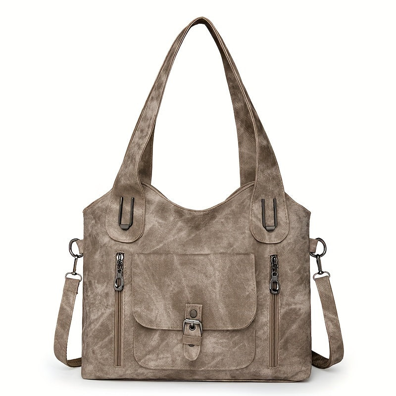 Vegan Schoudertas Vintage Stijl Leren Look