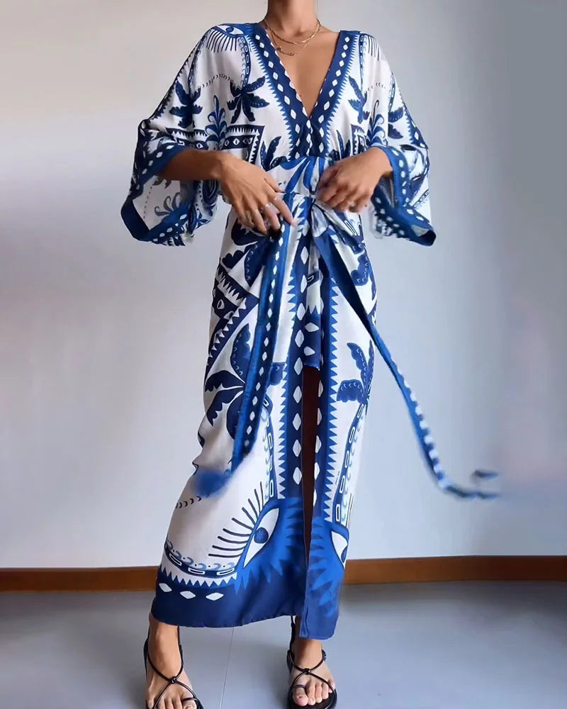 Maxi Jurk met Print Stijlvolle Zomerjurk Dames