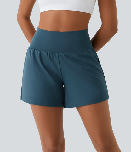 Margarethe | Hoge Taille & Ademend Materiaal Yoga Shorts