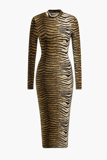 Leona Jurk Luipaard Print Midi Stijlvol Elegant