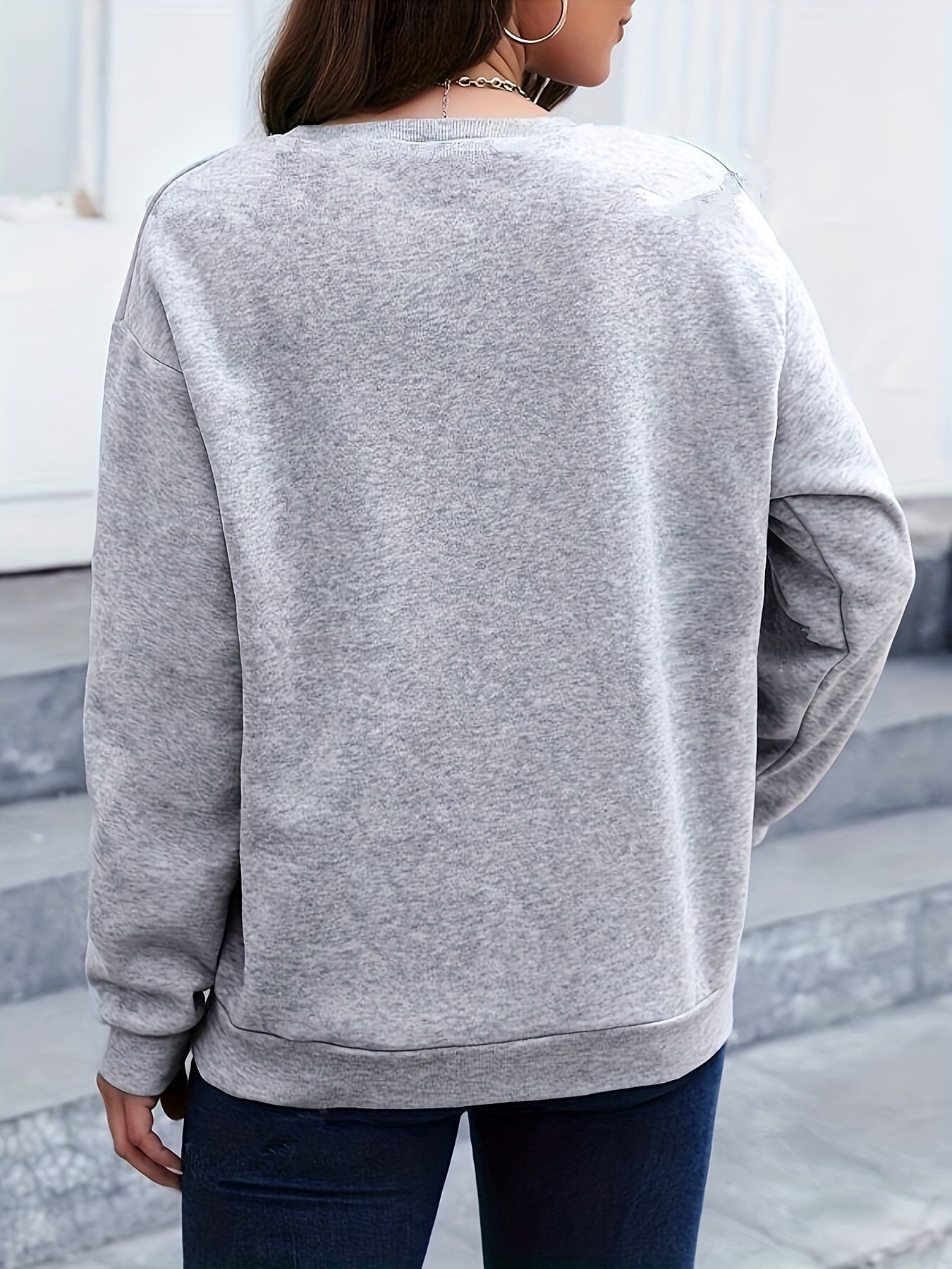 Vrouwelijk Sweatshirt met Verenprint Marisa Casual Stijl