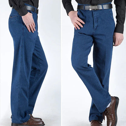 Heren Jeans Hoge Taille Rechte Pijp Tobias