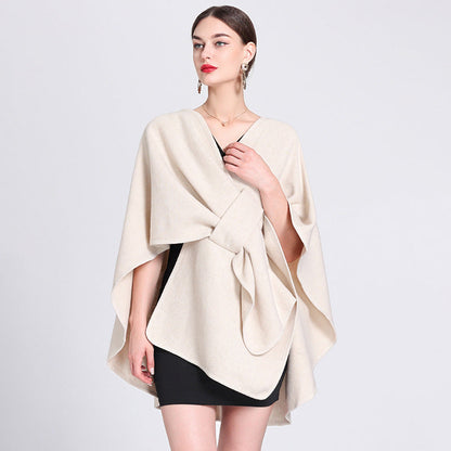 Dames Poncho Stijlvol met Riem en Elegant Design
