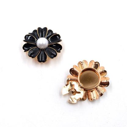 Sierlijke Knopcovers voor Dames met Bloemen en Steentjes