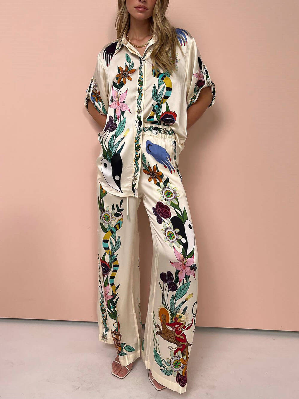 Bianca | Comoda blusa oversize con bottoni