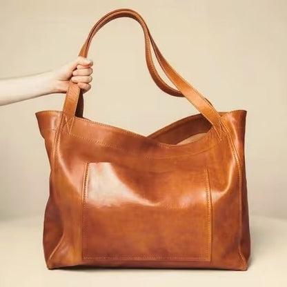 Dames Leren Shopper Groot Faux Leer Tote Tas