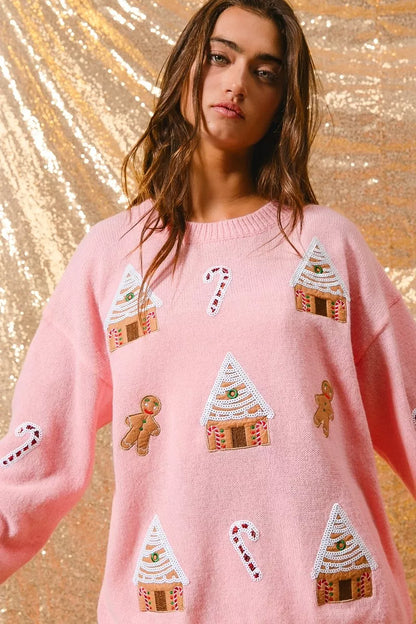 Dames Winter Trui Kerst Crew Neck Sweater