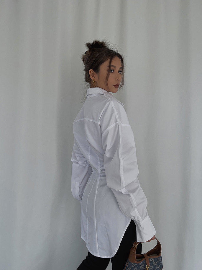 Dames Blouse Katoen Kraag Modern Design Hazel