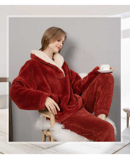 Dames Pyjama Set Fleece Warm en Zacht
