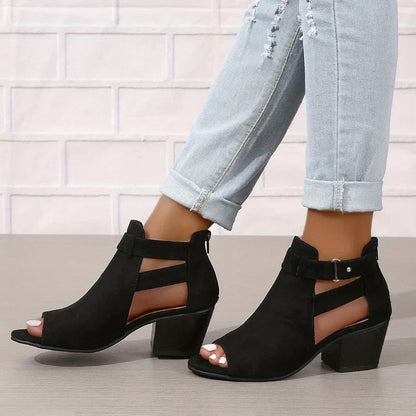 Velanora - Orthopedische Retro-Sandalen met gestapelde Hak