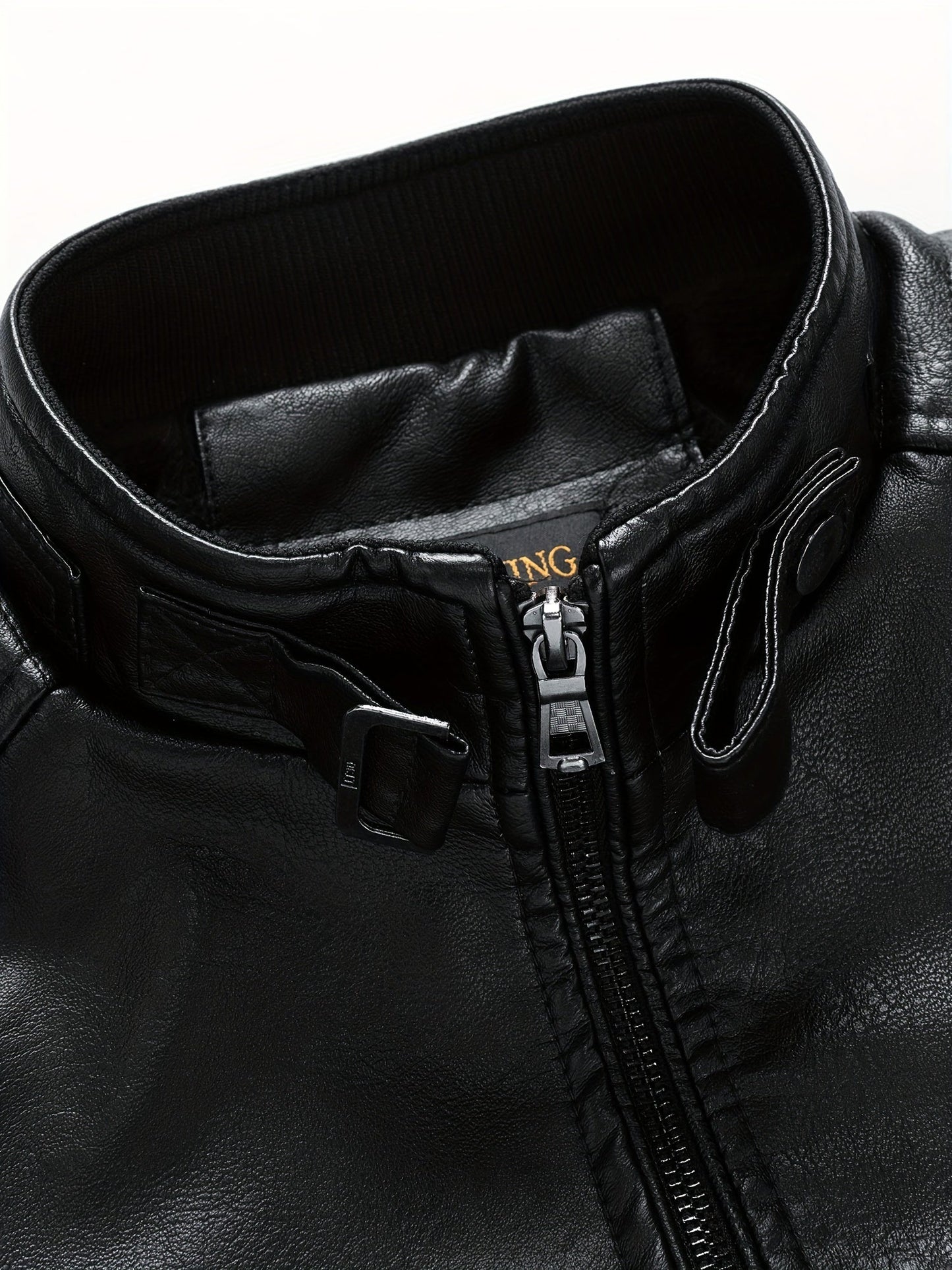 Demetrio | Elegante giacca in pelle con tasche a zip