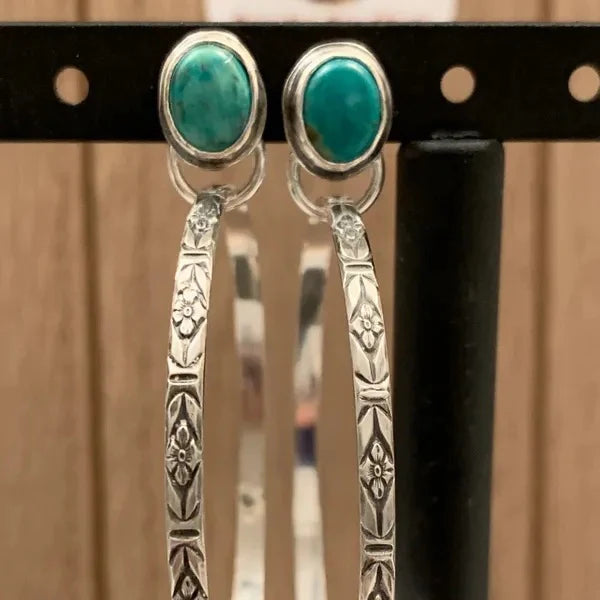 Onyx Oorbellen Boho Stijl Vintage Look