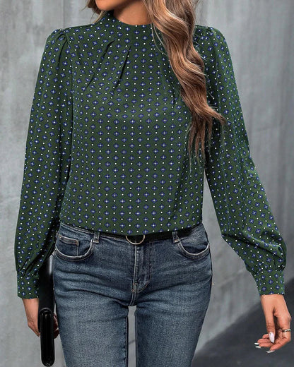 Vrouwelijke Vintage Blouse met Bloemenprint