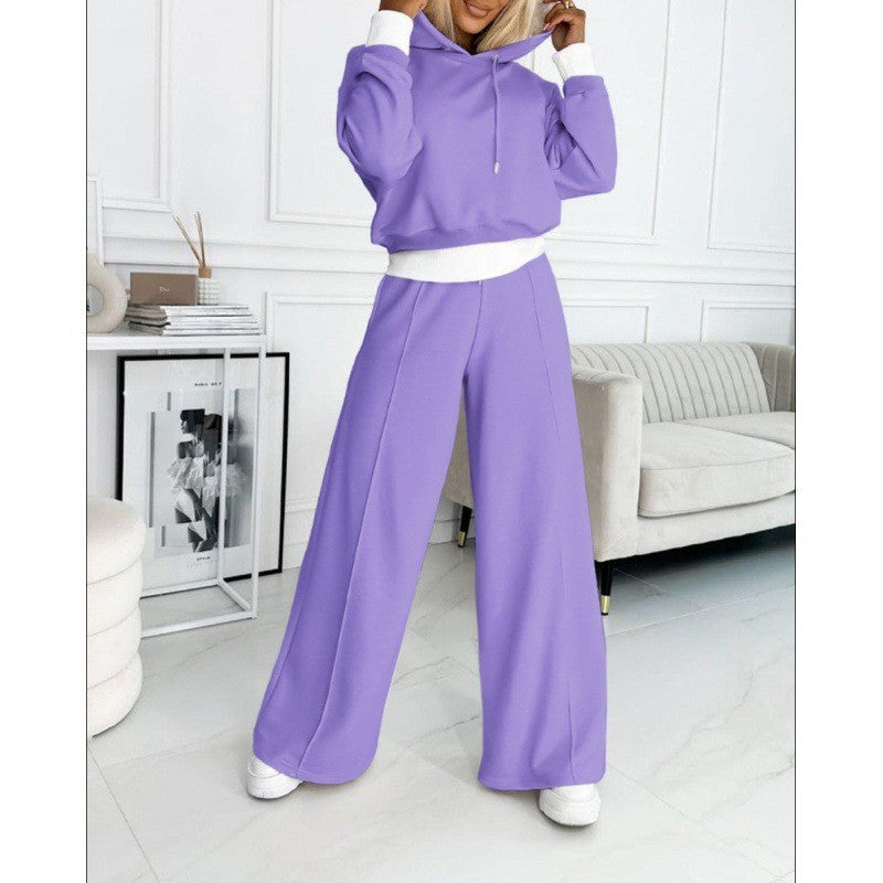 Dames Sportset Capuchontrui en Wijde Broek Comfortabel