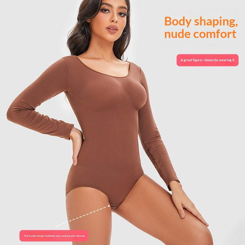 Dames Shapewear Body Lange Mouwen Corrigerend