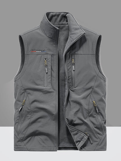 Nicolò | Gilet foderato in pile con tasche multiple