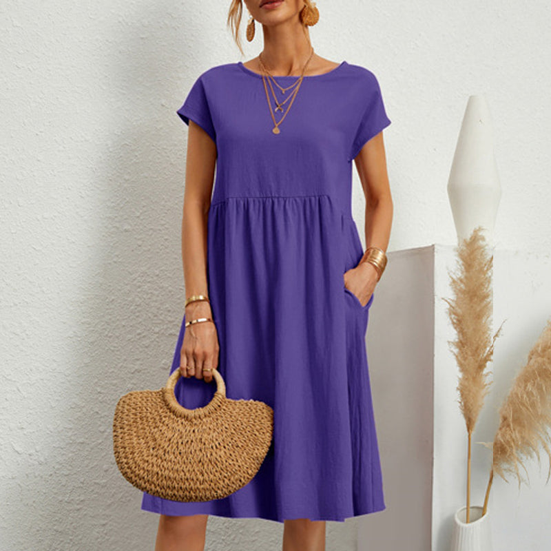 Casual Jersey Jurk Comfortabele Zomerjurk voor Vrouw
