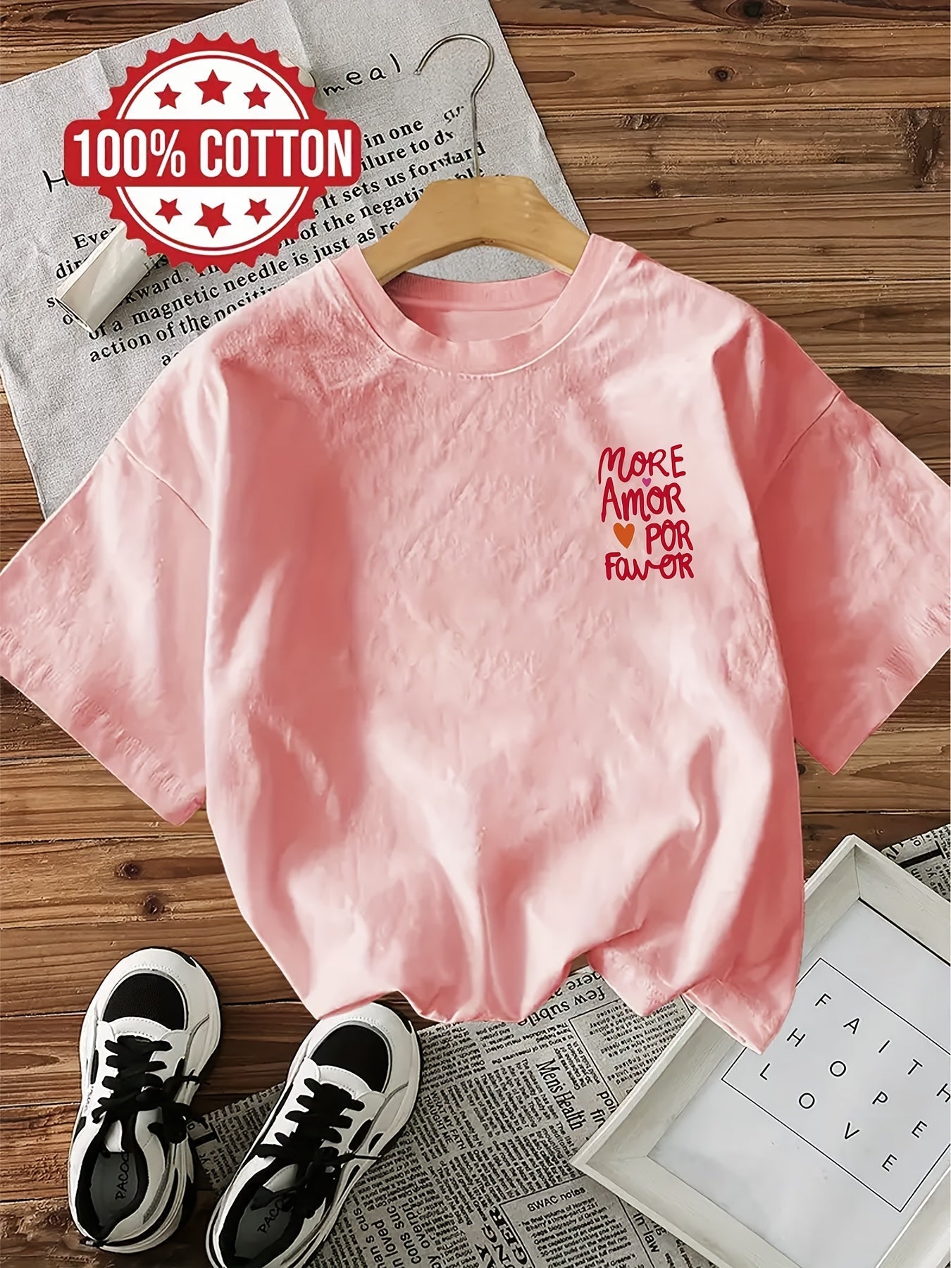 Dames T-shirt Katoen Comfortabele Pasvorm Met Tekstprint