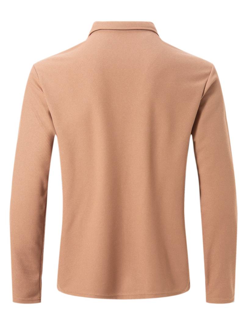 Lennox – Heren Wafelshirt met Lange Mouwen en V-Hals