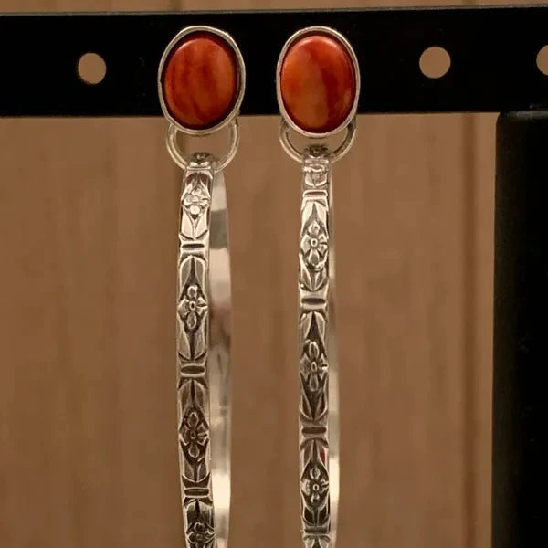 Oorbellen Vintage Onyx Boho Stijl Esme
