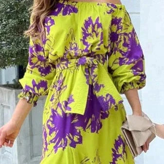 Dames Jurk Zomerjurk Korte Jurk met Bloemen