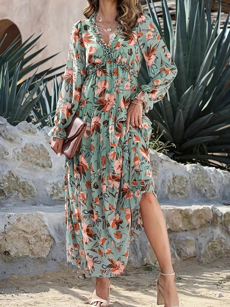 Romantische Bloemen Maxi Jurk voor Vrouw