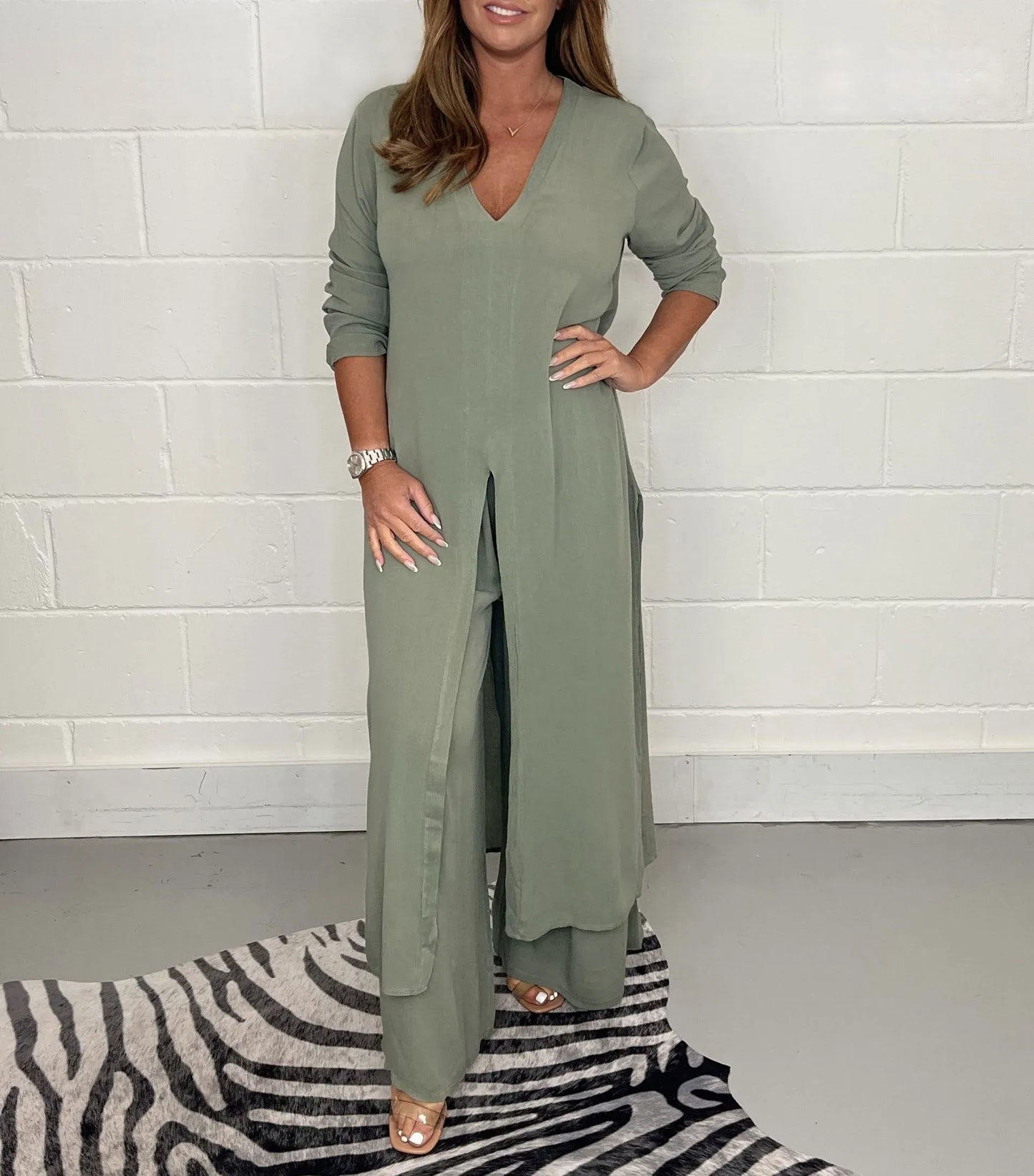Dames Broek Set Wijd en Luchtig Tweedelig - Mode Vibes