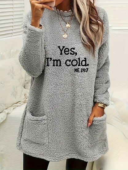 Zachte Fleece Sweatshirt met Luna Print