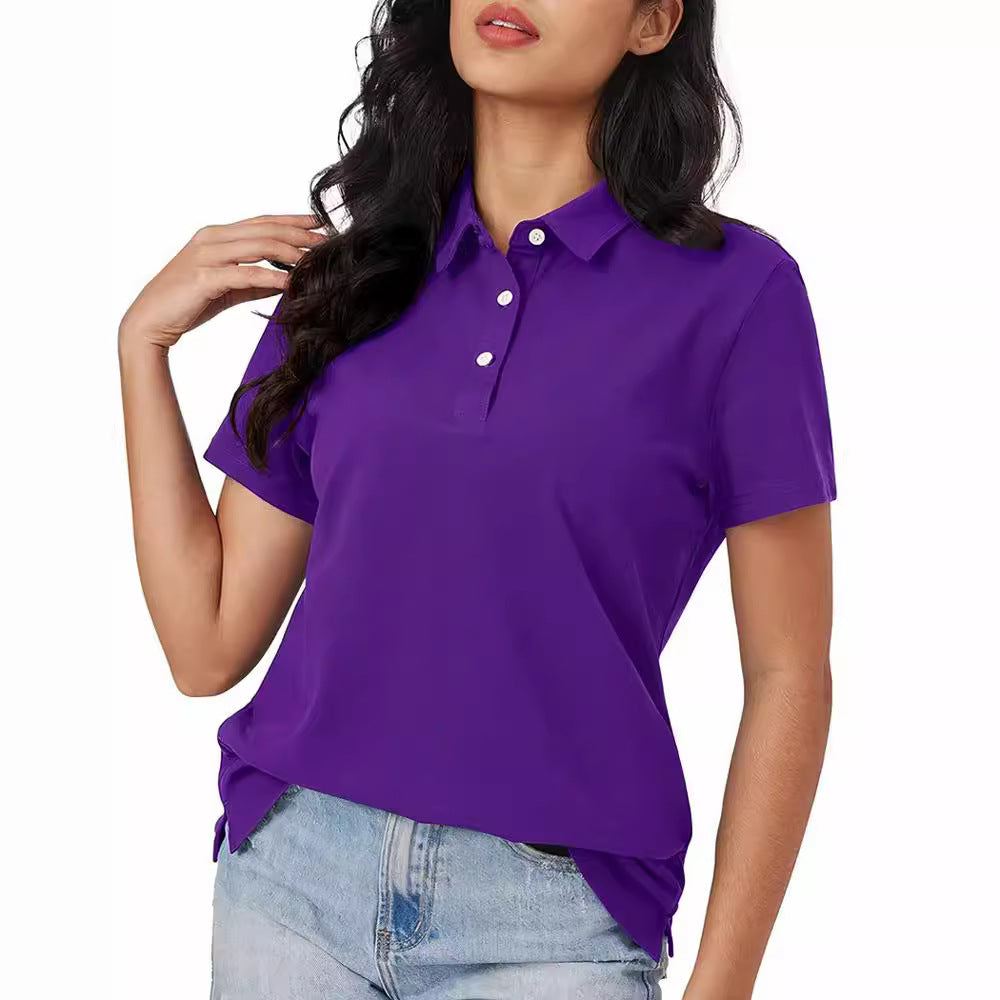 Dames Polo Top Kortemouw Basic Zomer