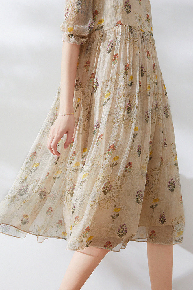 Bloemenjurk Vintage Stijl Vrouwenjurk