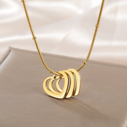Gelaagde Ketting met Hartjes voor Dames - Mode Vibes