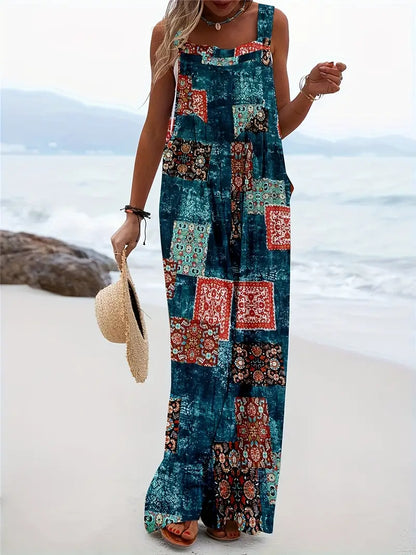 Jumpsuit met Kleurblokken Vrouwelijke Zomerjurk - Mode Vibes