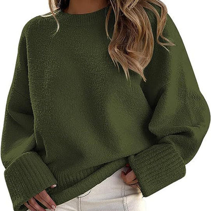 Dames Trui Oversized Zacht Met Ronde Hals