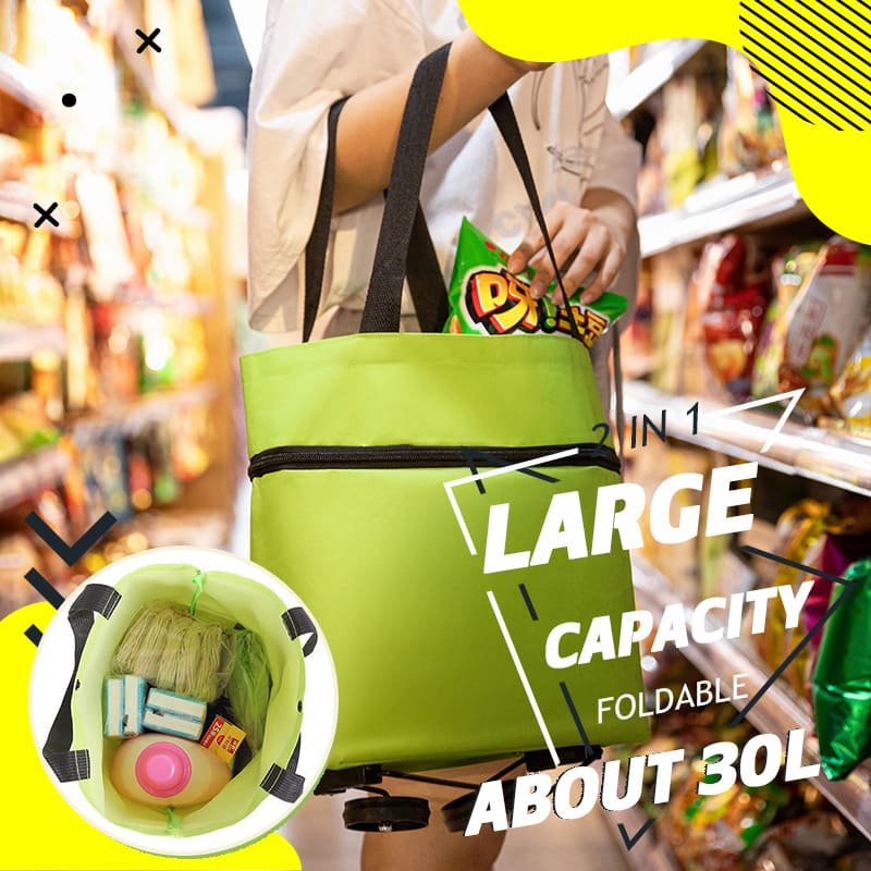 Inklapbare Boodschappentas met Wielen 2-in-1 Handy Shopper