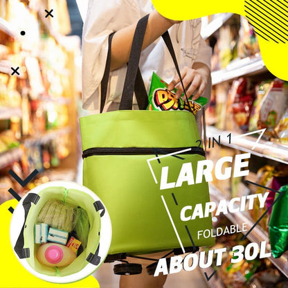 Inklapbare Boodschappentas met Wielen 2-in-1 Handy Shopper