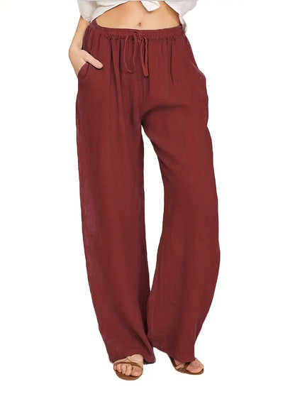 Dames Linnen Broek Zomerse Losse Fit