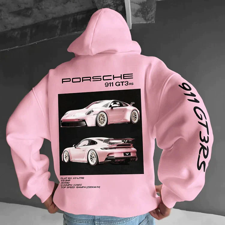 Sportieve Hoodie met Autoprint en Typografie
