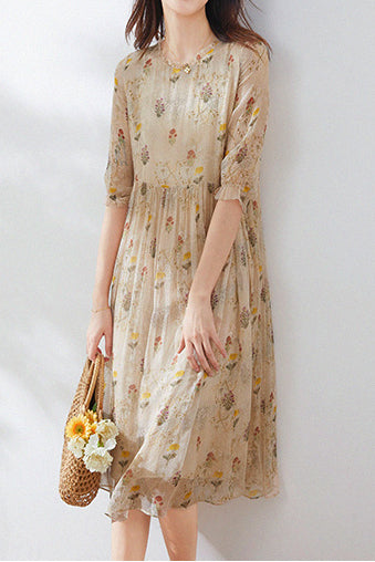 Bloemenjurk Vintage Stijl Vrouwenjurk - Mode Vibes