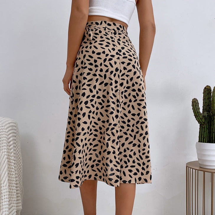 Rok Dierenprint Ruches Vrouwelijke Zomerjurk