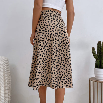 Rok met Dierenprint en Ruches voor Vrouw