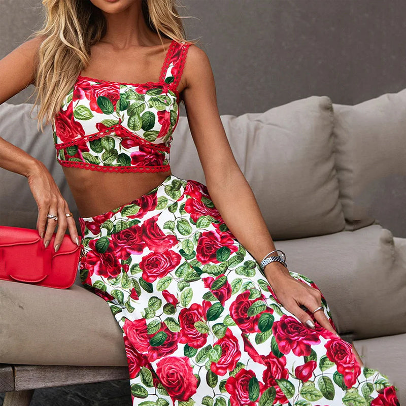 Elegante Tweedelige Jurk Set voor Vrouw